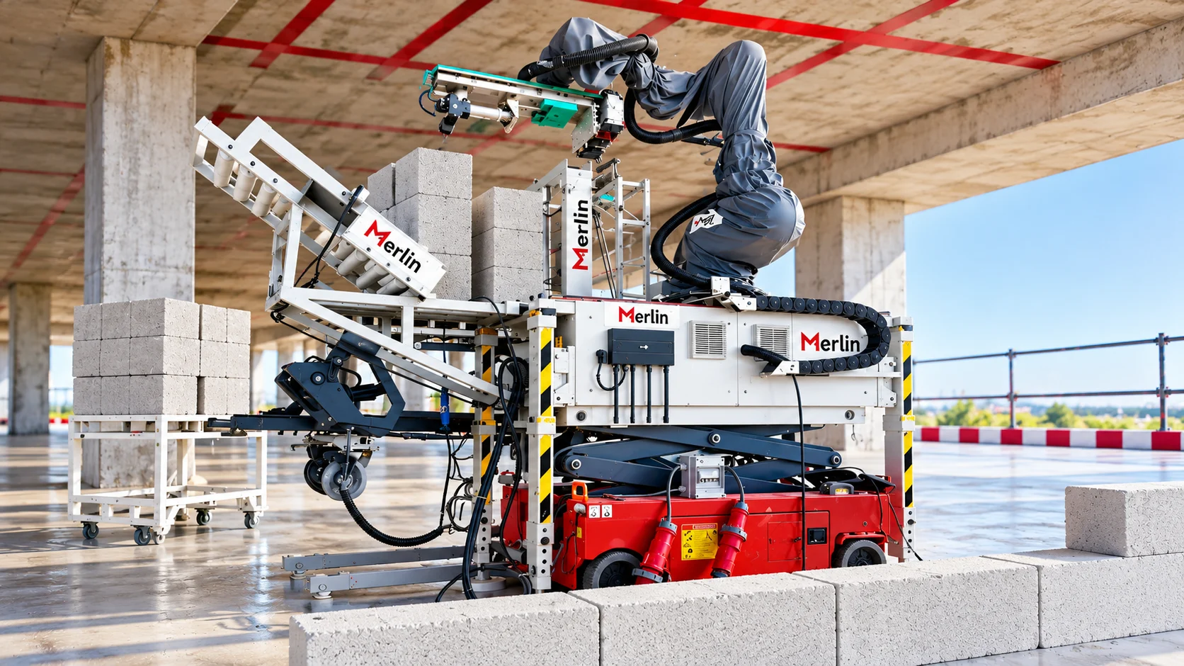 Brick & Block Laying Machine