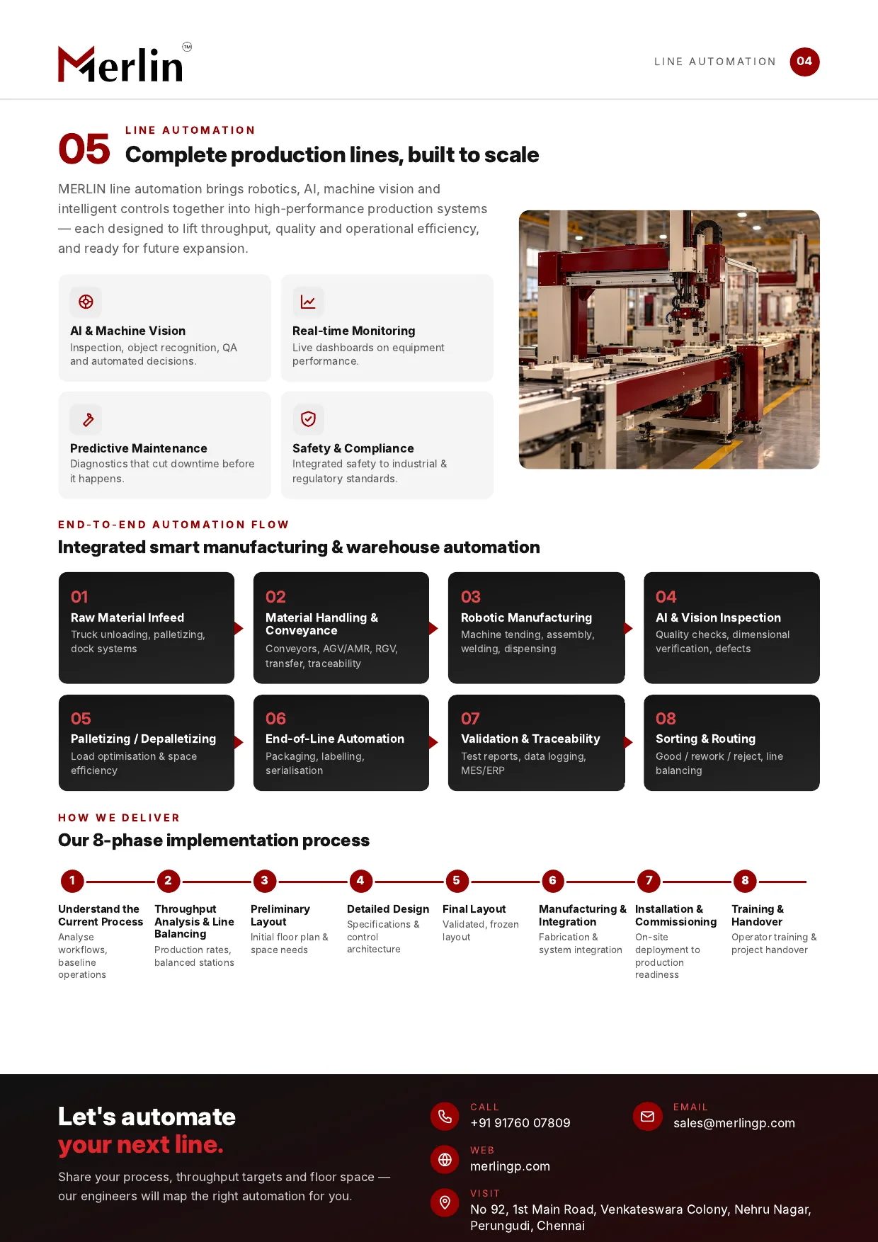 MERLIN Industrial Automation brochure, page 4 of 4