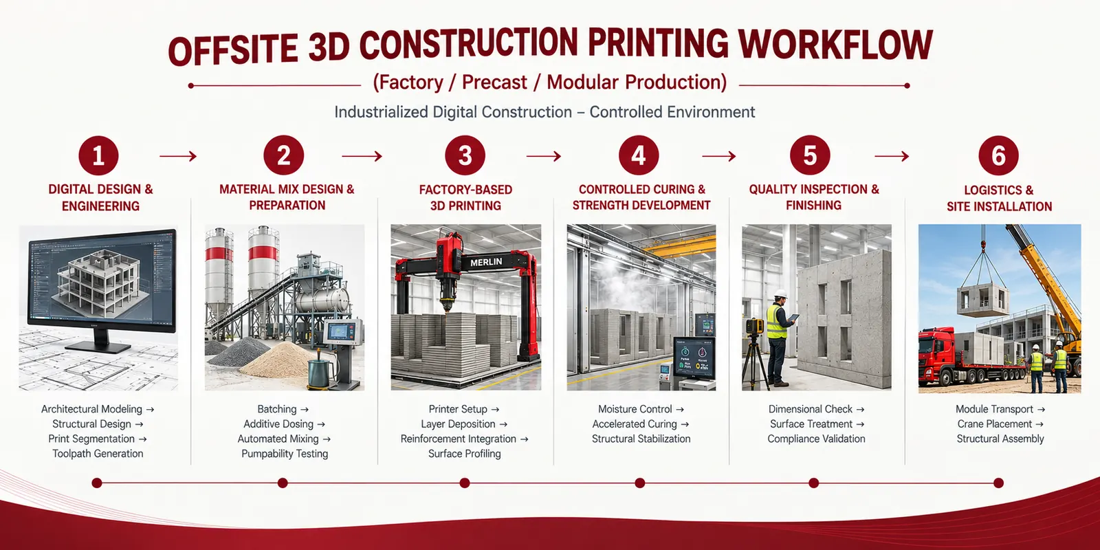Off-site 3D construction printing workflow