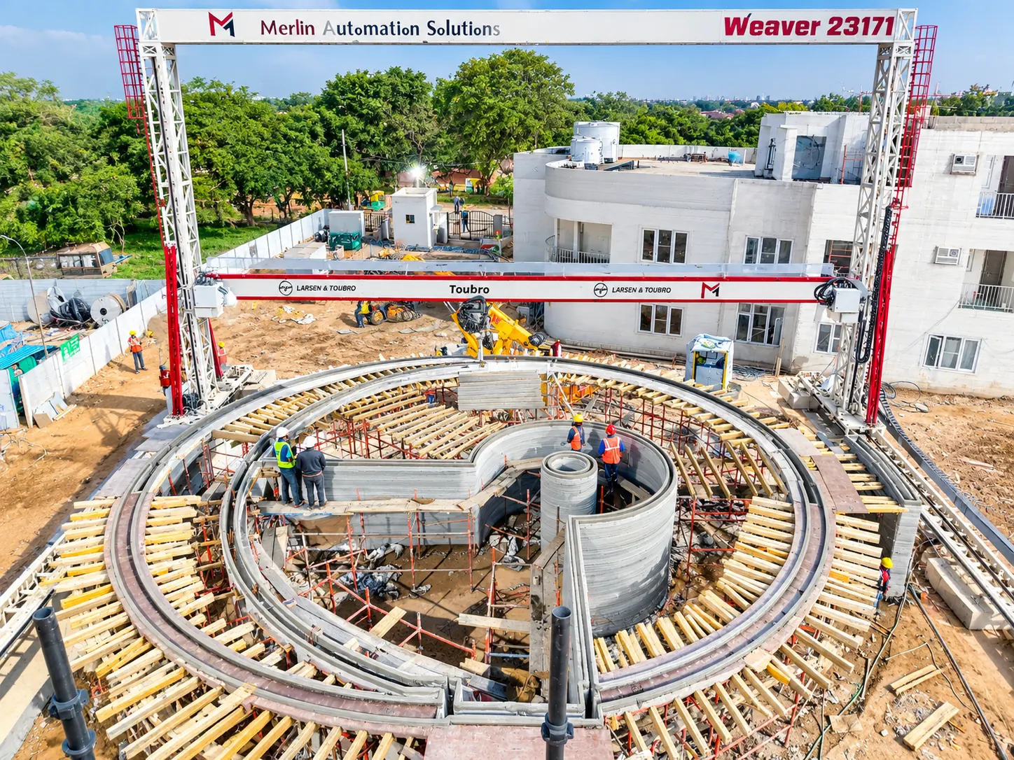 MERLIN unveils WEAVER, the world's largest 3D concrete printer